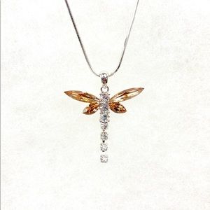 Bundle 3 for $45. Beige Dragonfly necklace